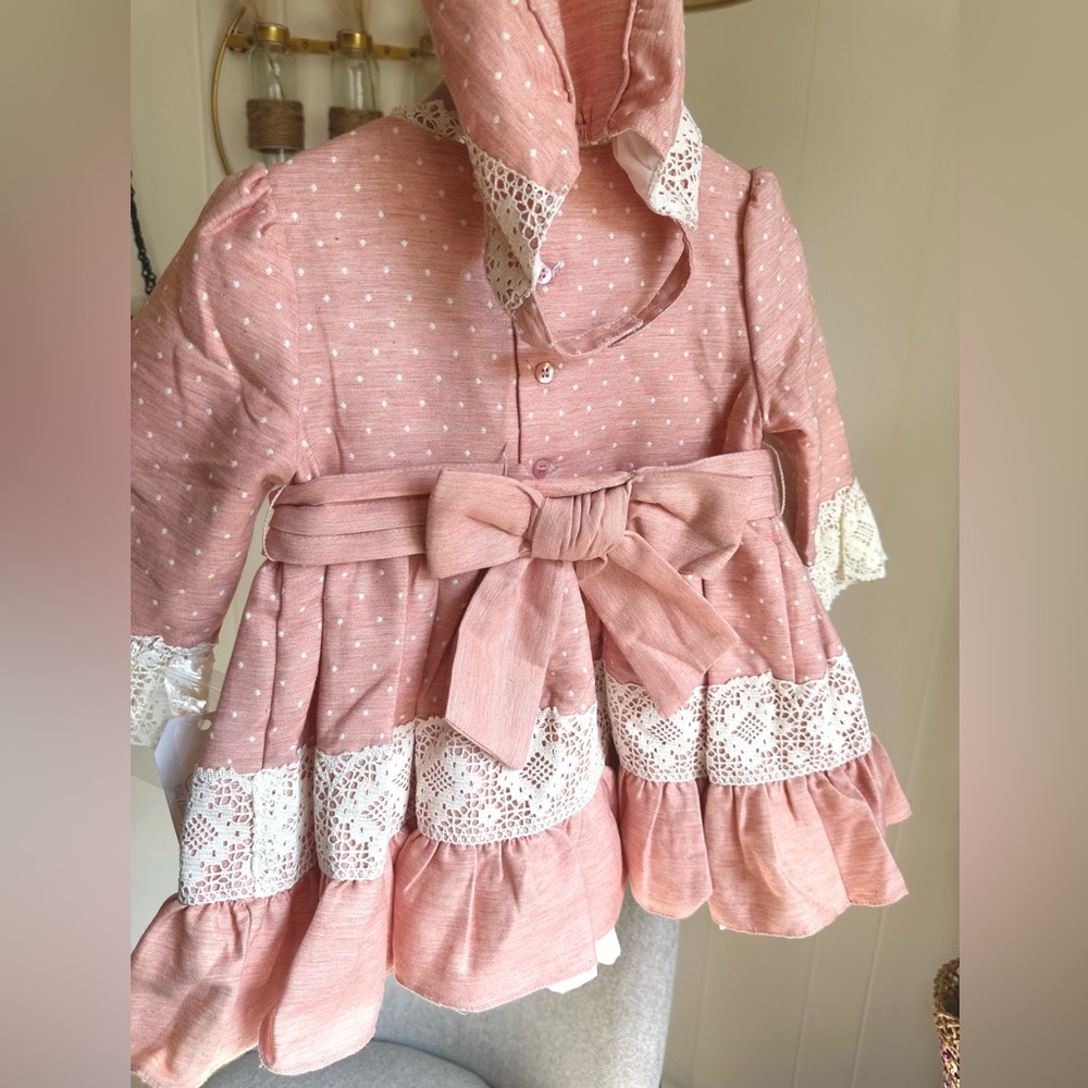 Elegant Pink Lace Trim Kids Formal Dress - Picture 5 of 6